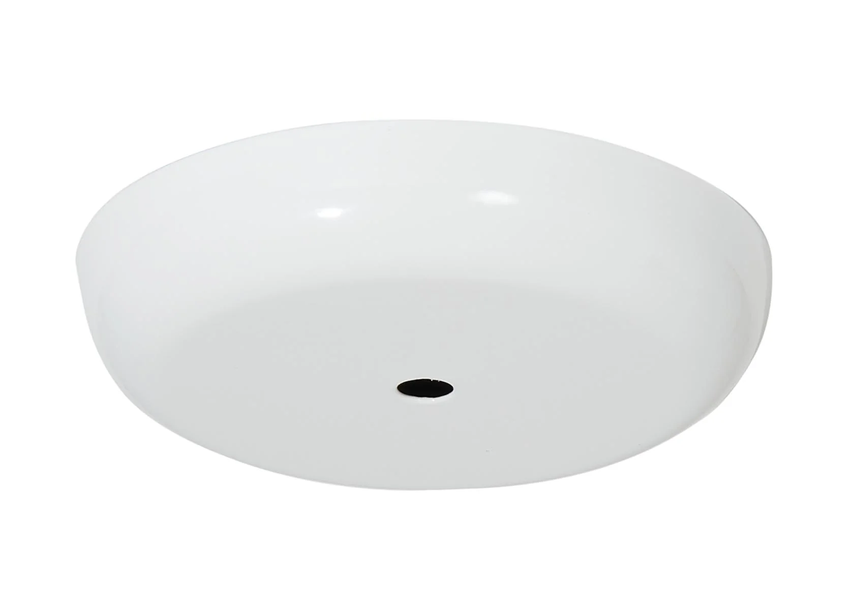 5-1/8 Inch Diameter Glossy White Finish Steel Ceiling Canopy, 1/8IP Slip (11811W)