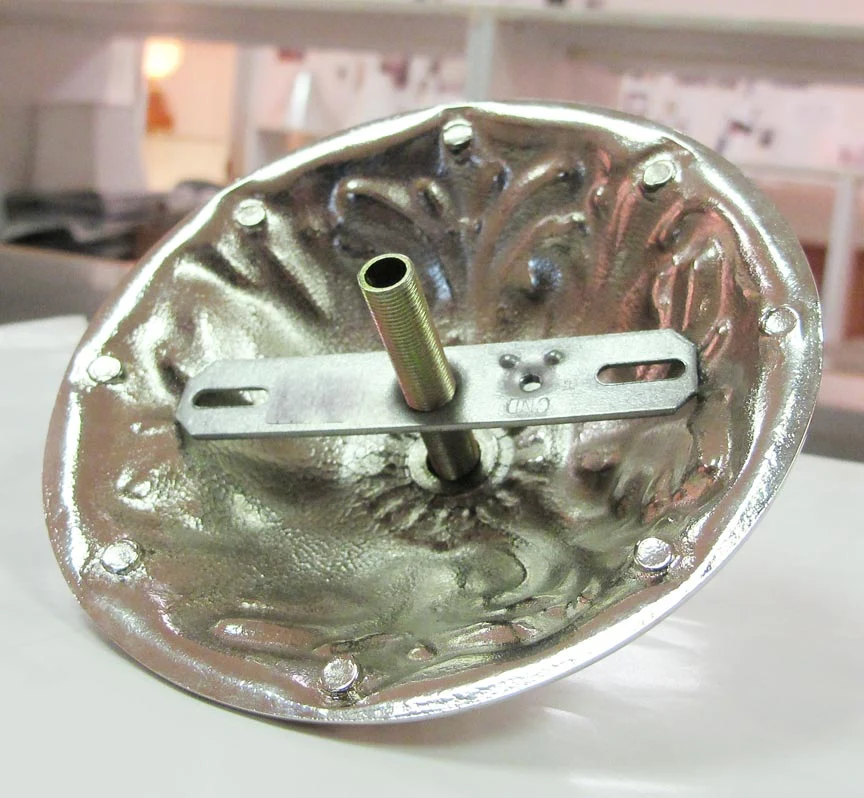 5 1/2 Inch Diameter Nickel Plated Ceiling Canopy Kit (11801N) - Image 3