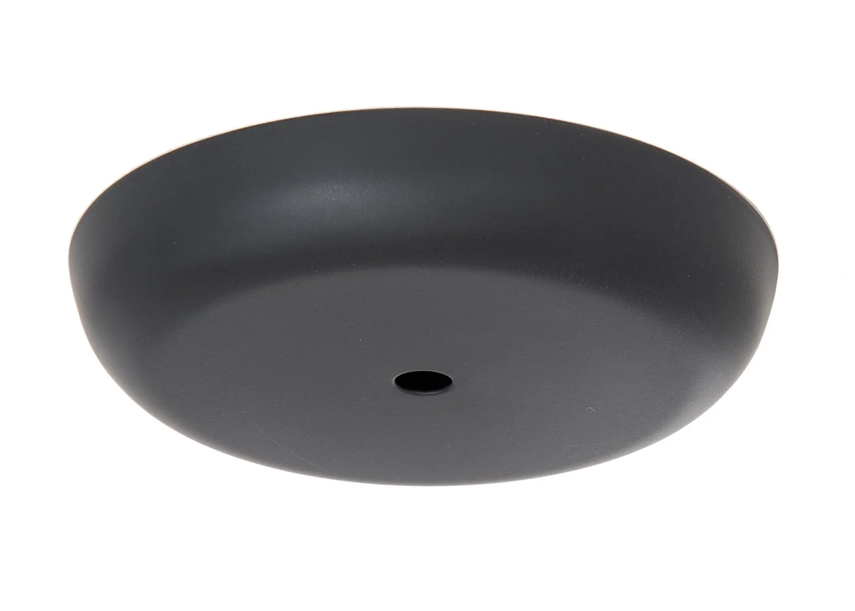 5-1/8Inch Diameter Satin Black Finish Steel Ceiling Canopy, 1/8IP Slip (11811BK)