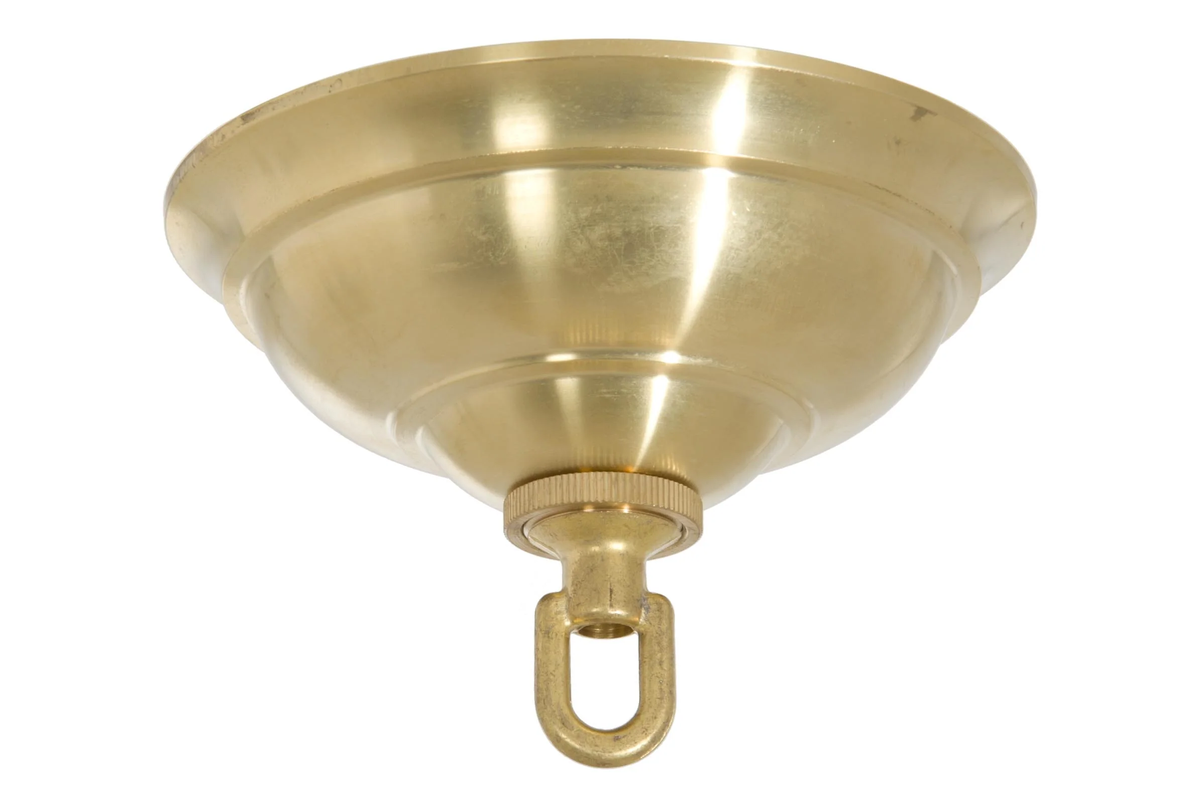 5-1/2 Inch Diameter Unfinished Brass Die Cast Canopy with Hardware Kit (11722UHK)