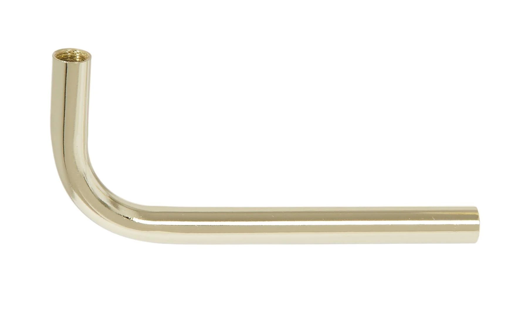 5-1/2 Inch Long Steel Brass Plated Bent Arm, Tap 1/8F (12101)