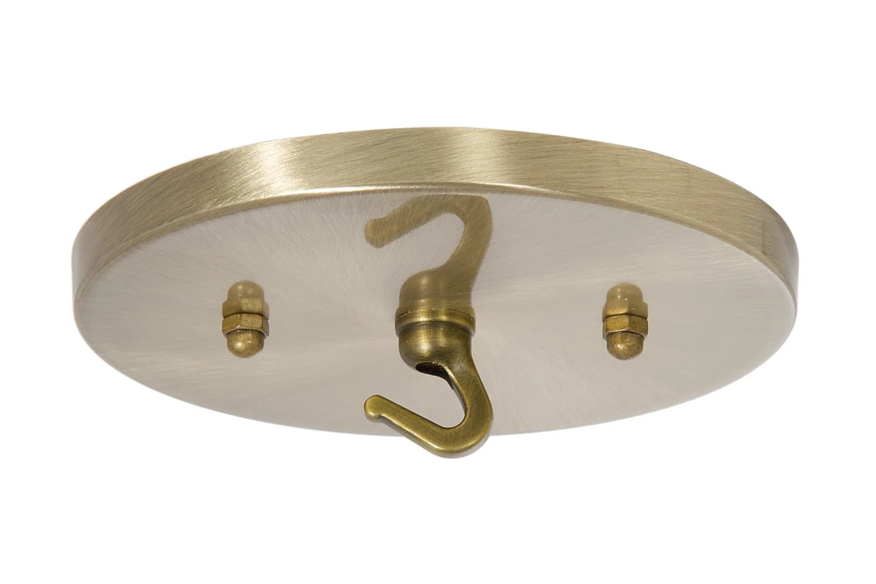 5-1/4 Inch Diameter Antique Brass Finish Steel Canopy and Hardware Kit (11783AH)