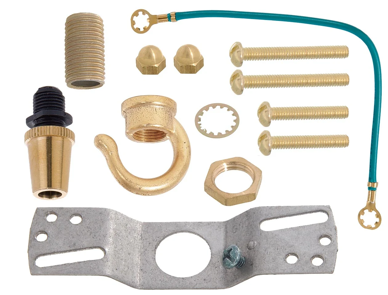 5-1/4 Inch Diameter Versatile Unfinished Brass Ceiling Canopy with Hardware Kit (11442U) - Image 3