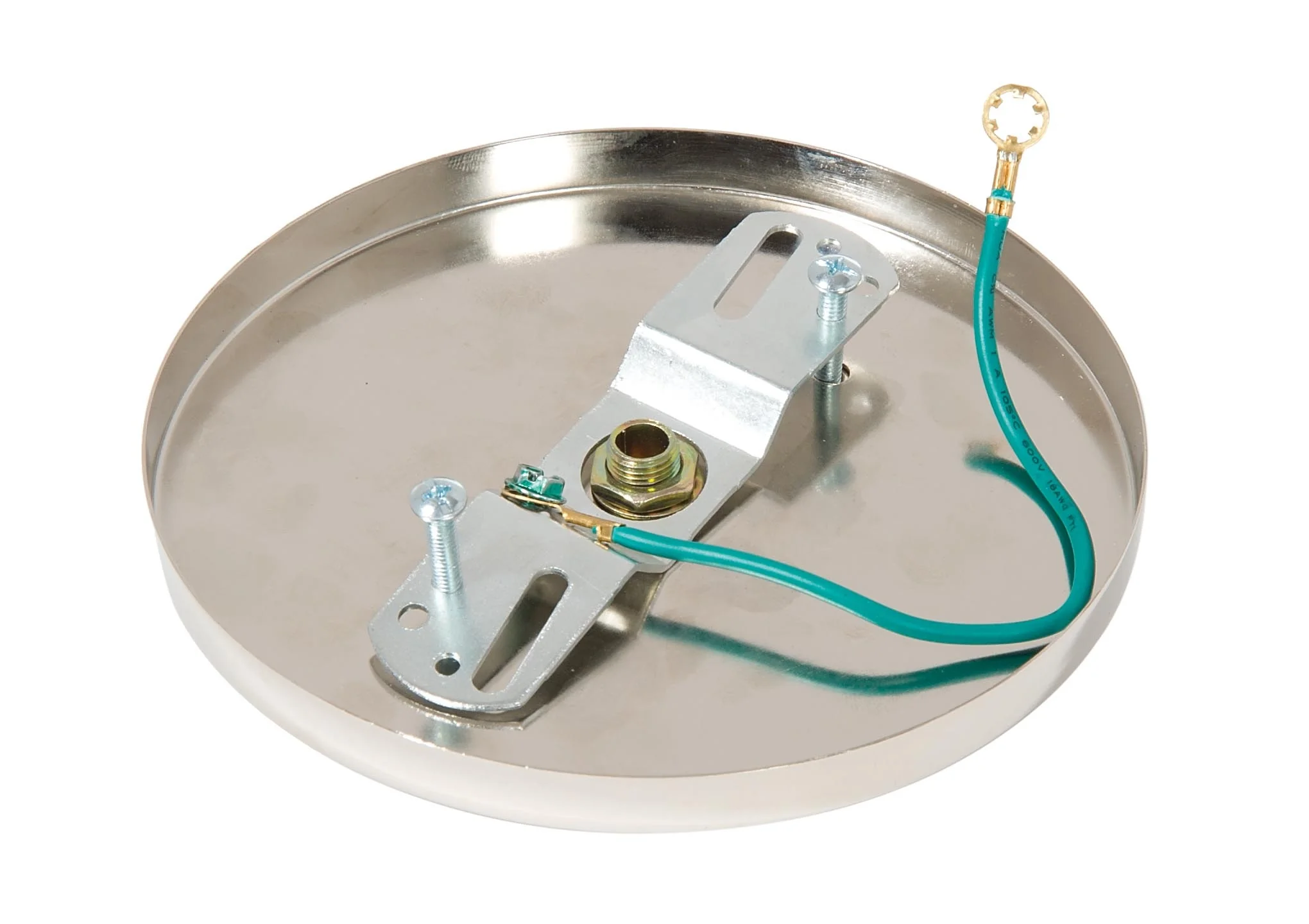 5-1/4 Inch Diameter Polished Nickel Finish Steel Canopy, 1/8 IP Slip (11783NH) - Image 2