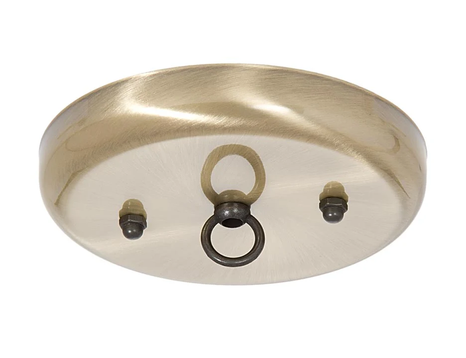 5 1/4 Inch Steel Canopy Kit with Antique Brass Finish (11879A)