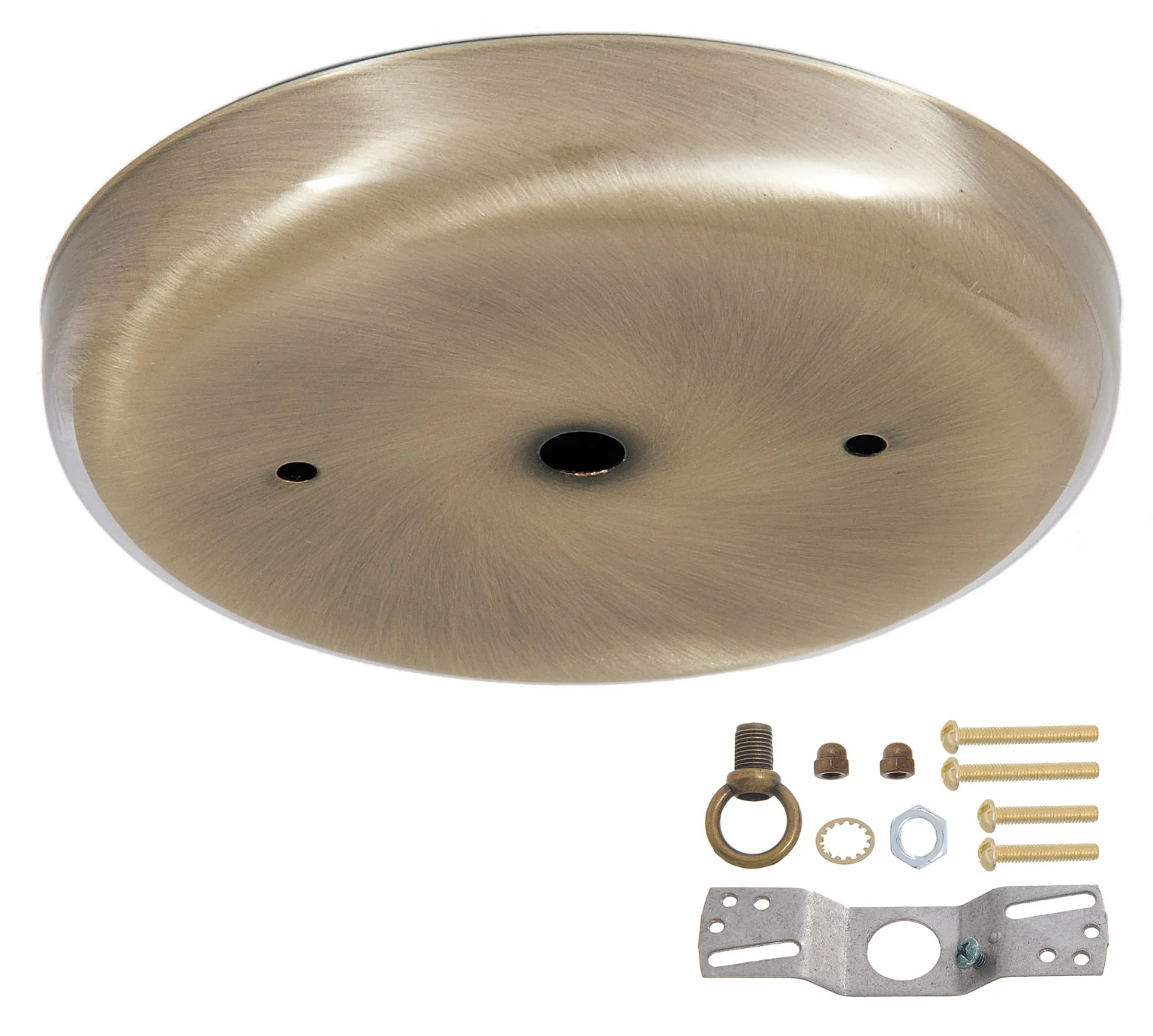 5 1/4 Inch Steel Canopy Kit with Antique Brass Finish (11879A) - Image 2