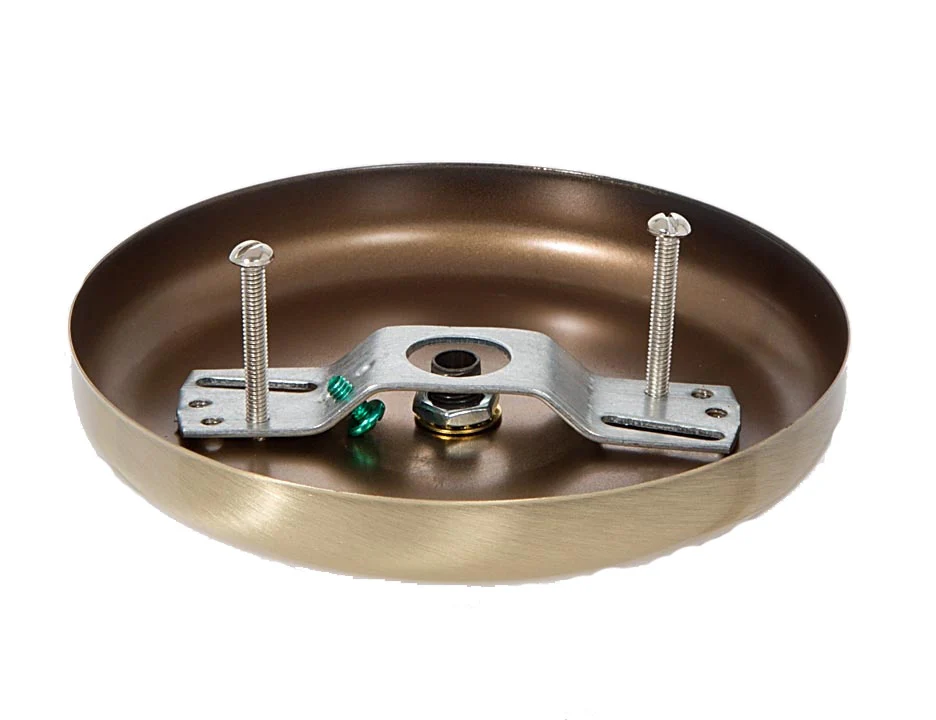 5 1/4 Inch Steel Canopy Kit with Antique Brass Finish (11879A) - Image 3