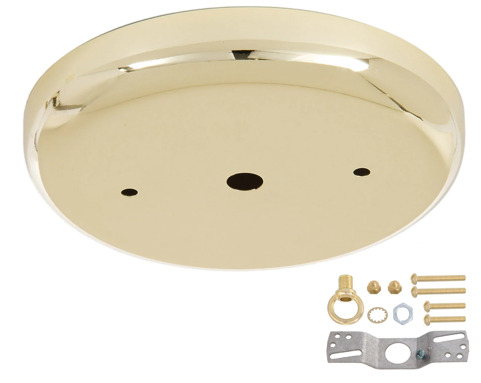 5 1/4 Inch Steel Canopy Kit with Brass Finish (11879) - Image 2