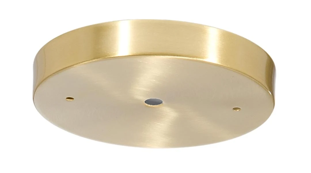 5 1/8" Brass Ceiling Canopy / Back Plate with 1/8IP slip center hole - Satin Brass Finish (10811SB)