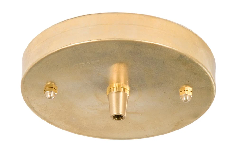 5 1/8", 1/8 IP Slip, Brass Ceiling Canopy Kit with Metal Cord Grip Bushing - Unfinished Brass (10811UB)