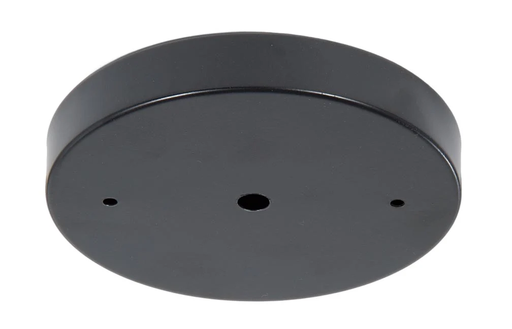 5 1/8" Steel Ceiling Canopy / Back Plate with 1/8IP slip center hole - Satin Black Finish (10811BK)