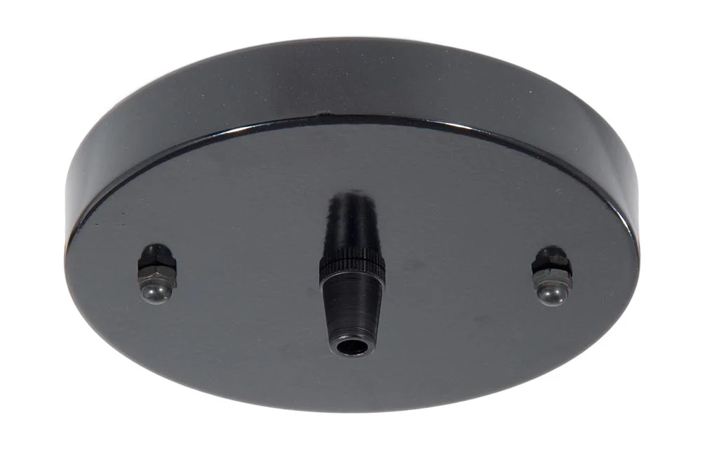 5 1/8", 1/8 IP Slip, Steel Ceiling Canopy Kit with Metal Cord Grip Bushing - Black Enamel Finish (10811BB)