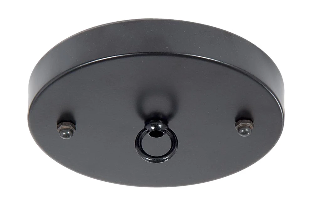5 1/8", 1/8 IP Slip, Steel Ceiling Canopy Kit with Cast Metal Loop - Satin Black Finish (10811BKL)