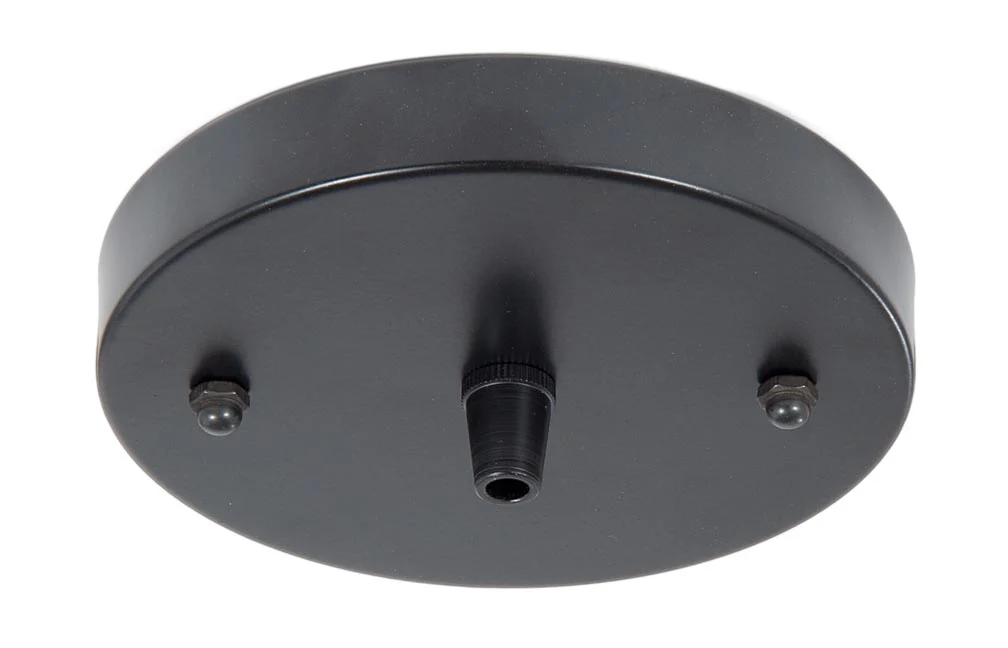 5 1/8", 1/8 IP Slip, Steel Ceiling Canopy Kit with Metal Cord Grip Bushing - Satin Black Finish (10811BKB)