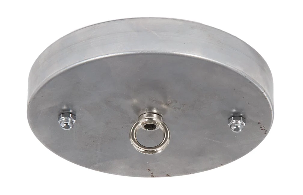 5 1/8", 1/8 IP Slip, Steel Ceiling Canopy Kit with Cast Metal Loop - Unfinished Steel (10811SL)