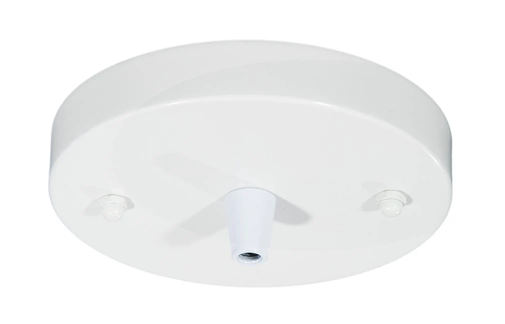 5 1/8",1/8 IP Slip, Steel Ceiling Canopy Kit with Metal Cord Grip Bushing - White Enamel Finish (10811WB)