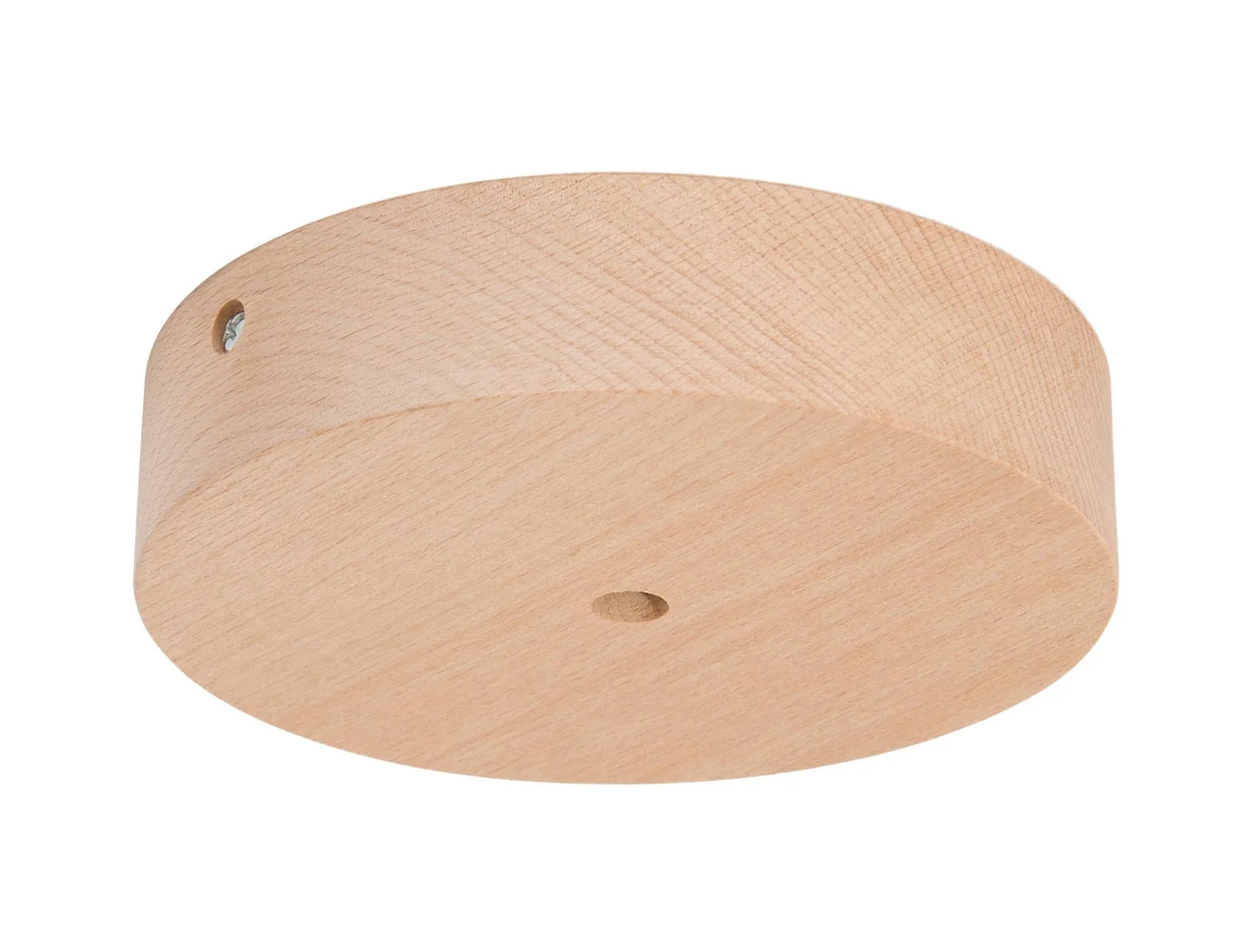 5 3/8" Dia. Round Beech Wood Canopy With 7/16" Center Hole & Hardware Kit, Unfinished (11745UK)