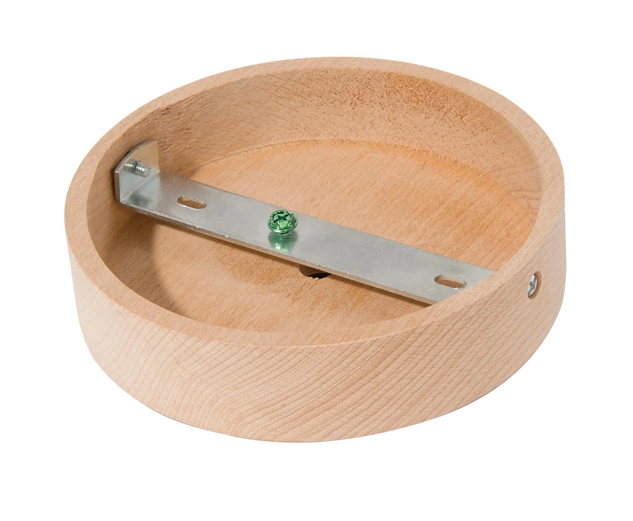 5 3/8" Dia. Round Beech Wood Canopy With 7/16" Center Hole & Hardware Kit, Unfinished (11745UK) - Image 2