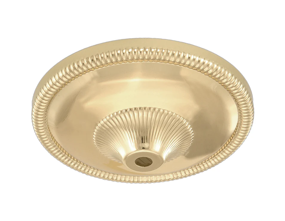 5 3/8 Inch Diameter Stamped Brass Canopy or Back Plate (11863U)