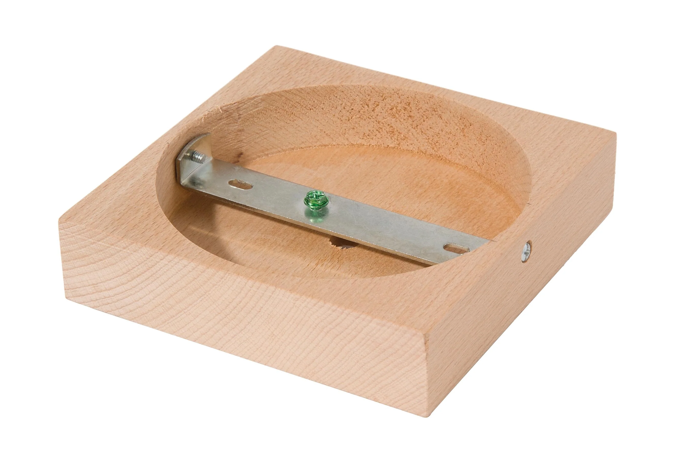 5-3/8" Wide Square Beech Wood Canopy & Hardware Kit, 7/16" Center Hole, Unfinished (11760UK) - Image 2