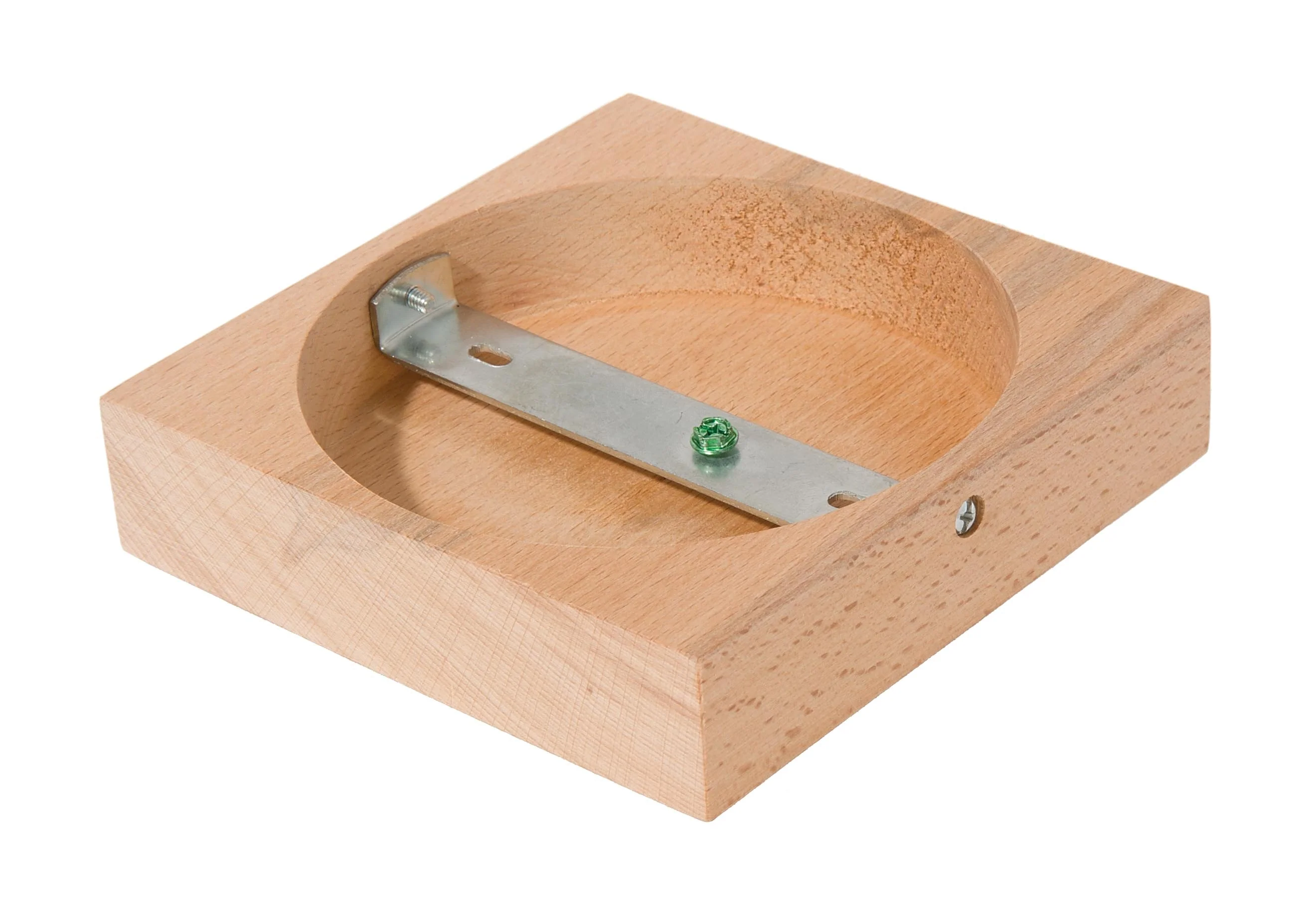 5-3/8" Wide Square Beech Wood Canopy & Hardware Kit, No Center Hole, Unfinished (11761UK) - Image 2