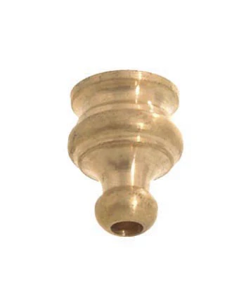 5/8" ht., Brass Knob w/Hole for #6 Bead Chain, Tap 1/8F (10966P)