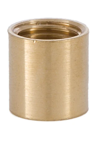 5/8 Inch Unfinished Brass Coupling, Tap 1/4F (21127U)