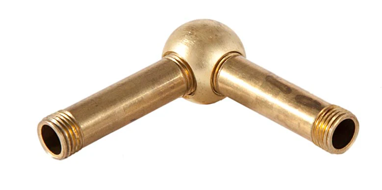 3/4 Inch Dia., 2-Way Brass Ball Arm Back, 1/8F side holes (21298U) - Image 2