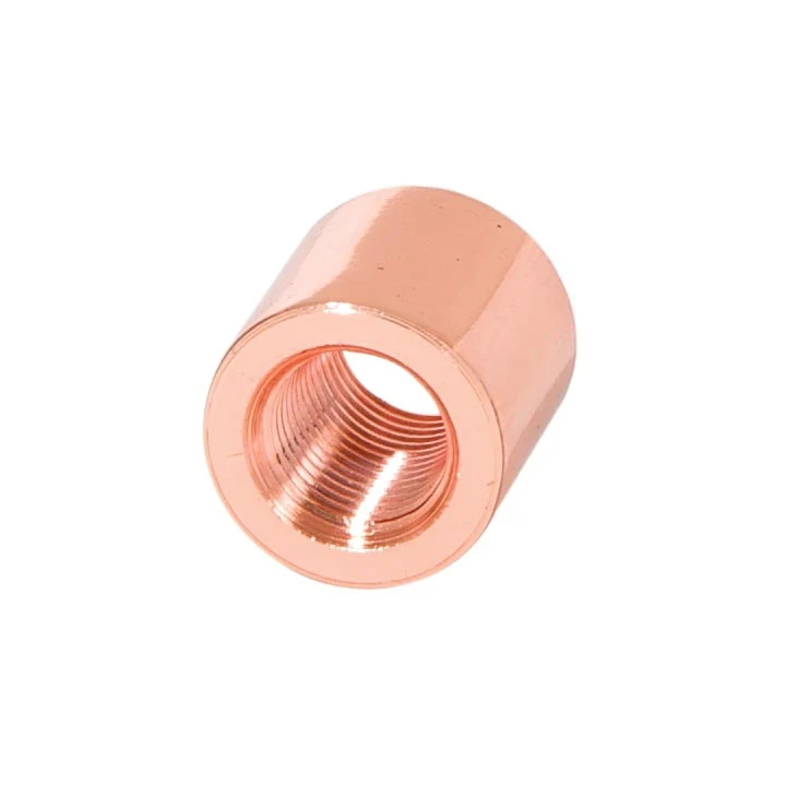 5/8 Inches Tall Brass Coupling, 1/8F, Polished Copper Finish (21169C) - Image 2