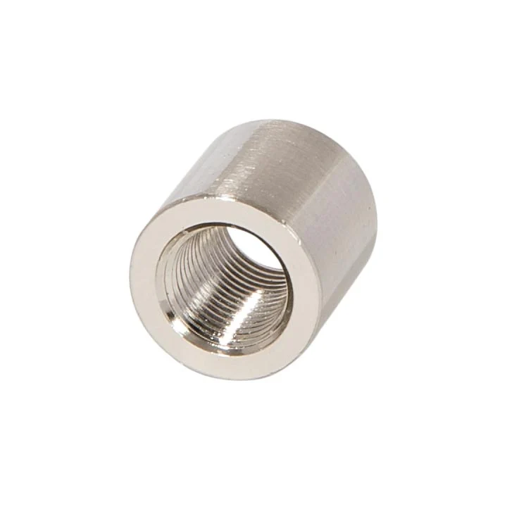 5/8 Inches Tall Brass Coupling, 1/8F, Satin Nickel Finish (21169SN) - Image 2