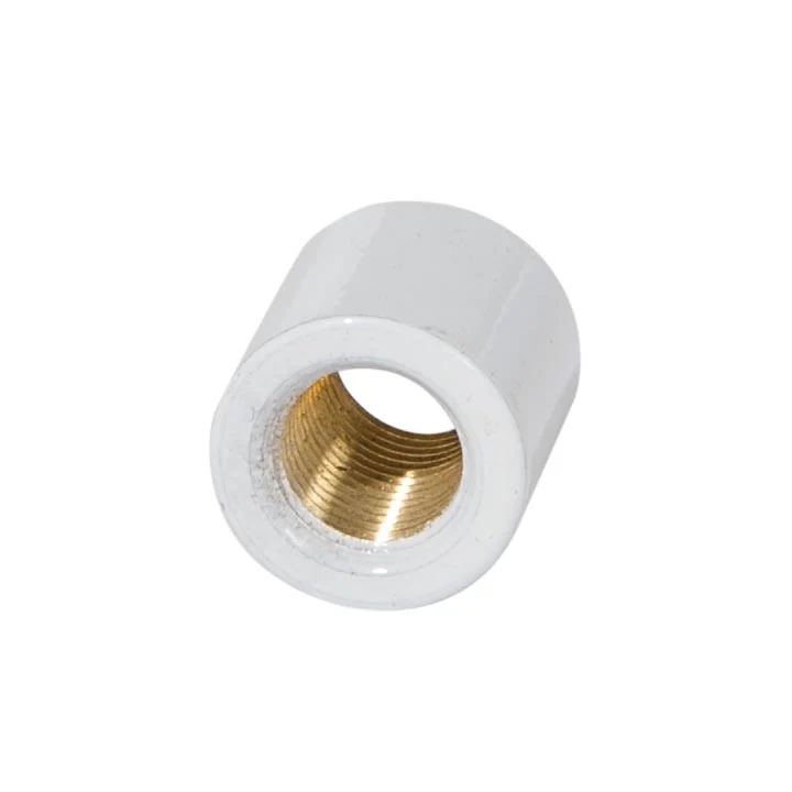 5/8 Inches Tall Brass Coupling, 1/8F, White Enamel Finish (21169W) - Image 2
