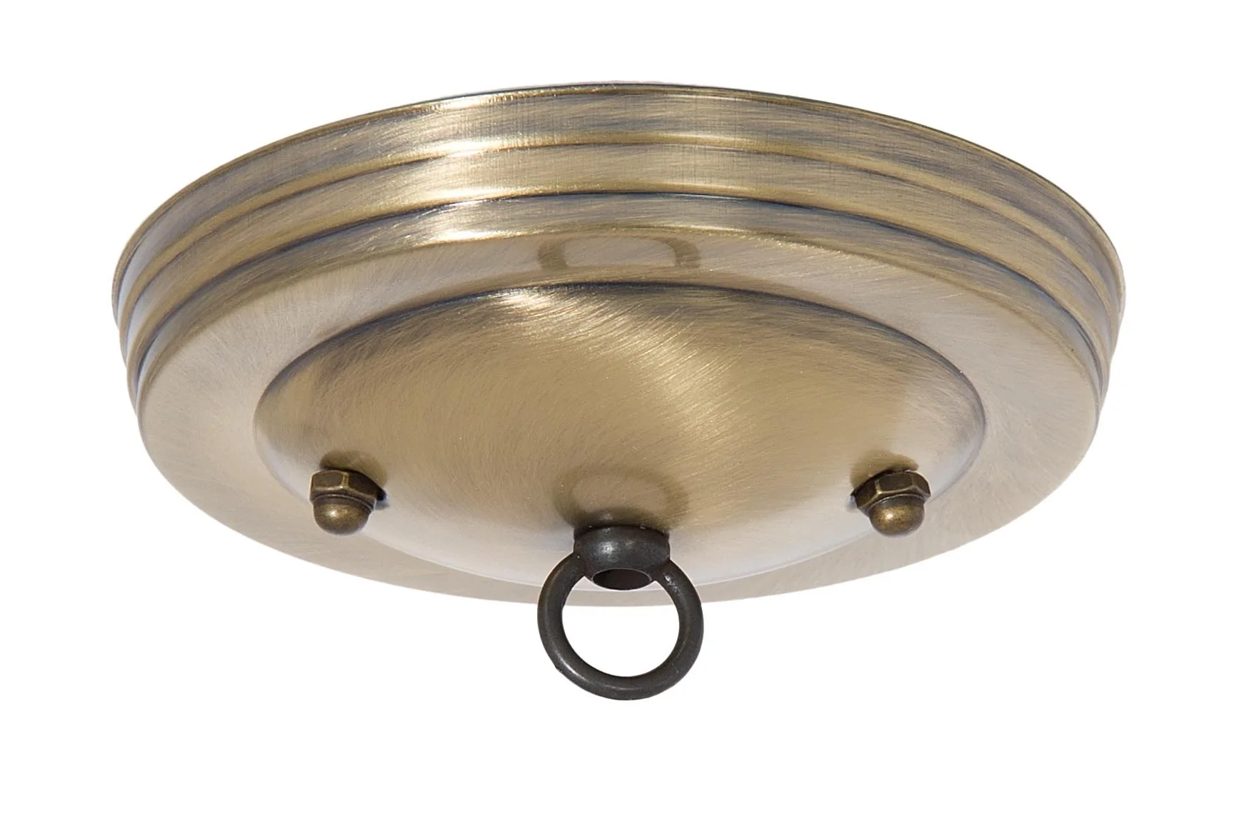 5" Dia. Antique Brass Finish Canopy & Hardware Kit, 1/8 IP Slip, Matching Finish (11746A)