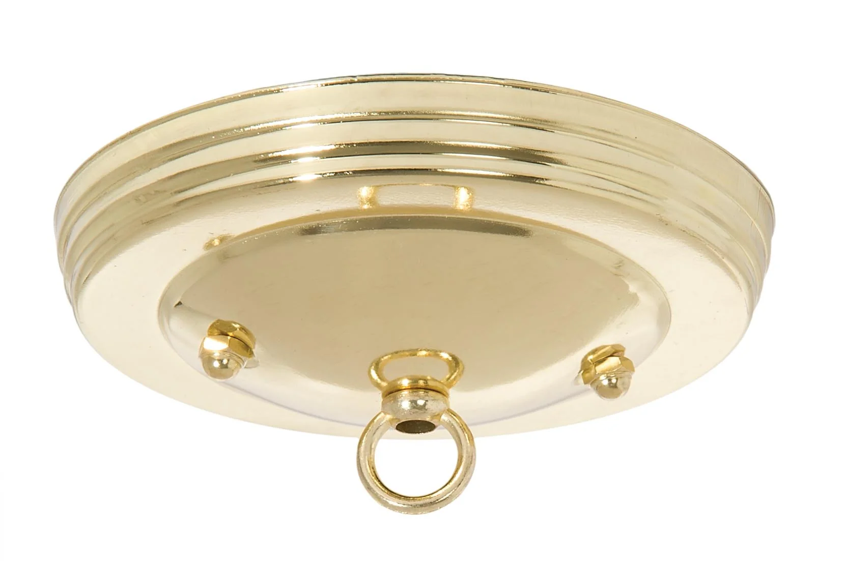 5" Dia. Brass Plated Canopy & Hardware Kit, 1/8 IP Slip, Matching Finish (11746)