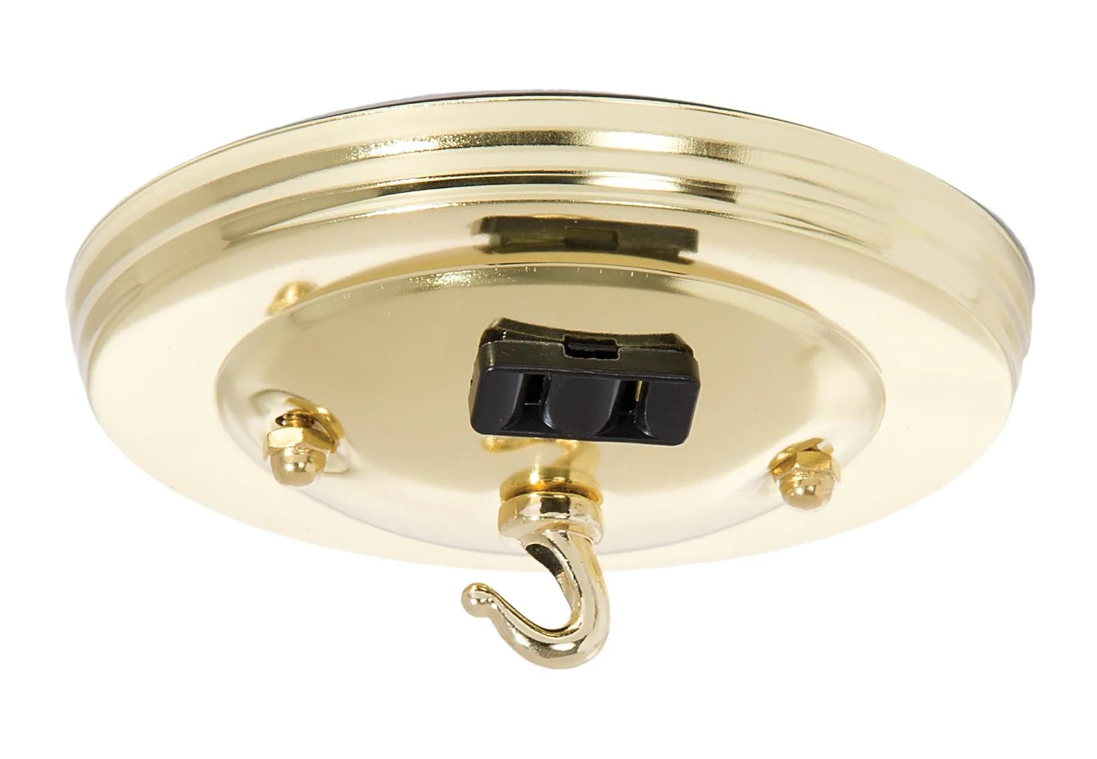 5" Dia. Canopy Kit with Convenience Outlet, 10 lb Max, Brass Plated (10800KBP)