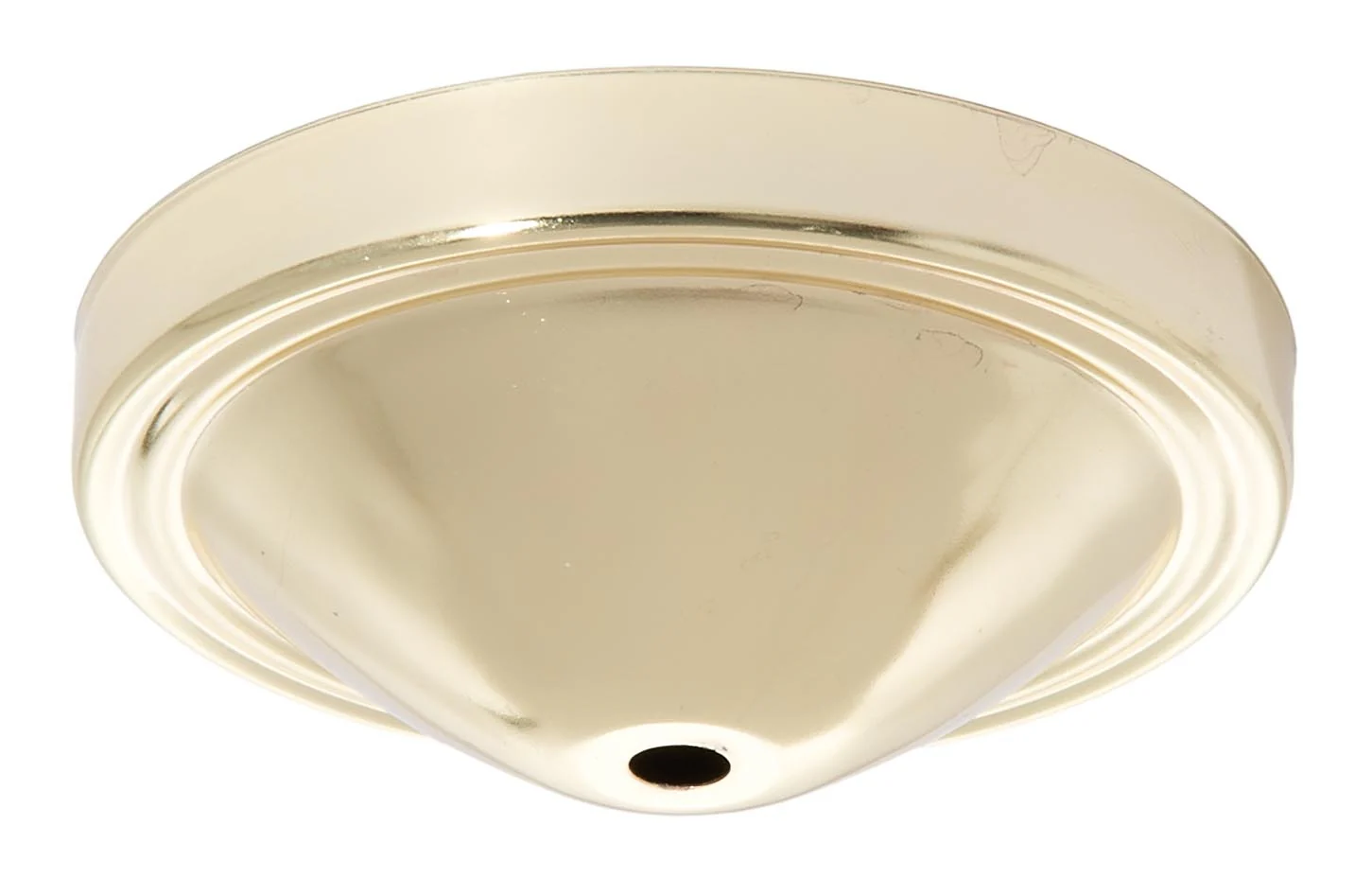 5" Dia. Steel Canopy, 1/8 IP Slip, Brass Plated (11758)