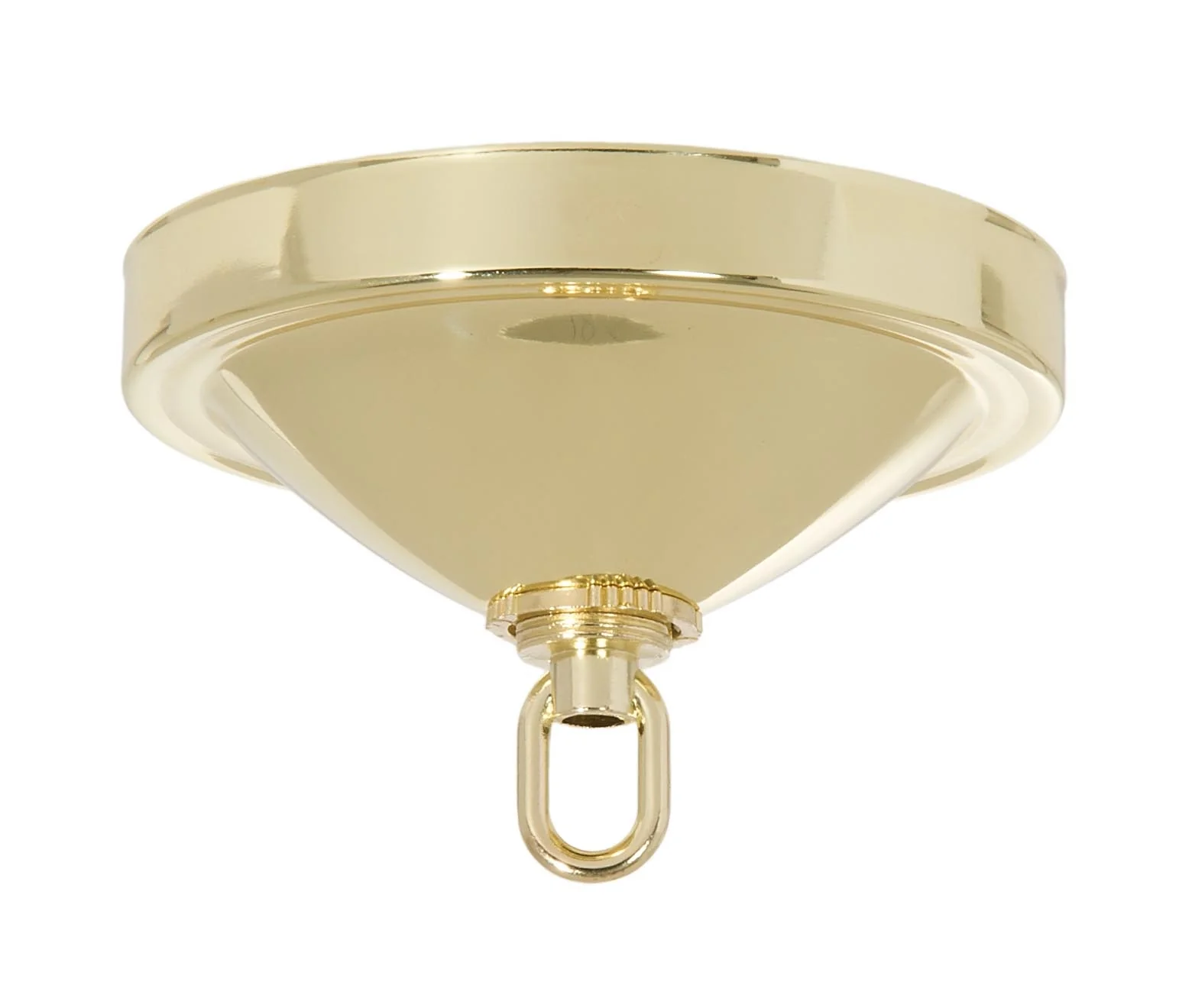 5 Inch Diameter Brass Plated Steel Canopy with Hardware Kit and Screw Collar Loop (11755K)