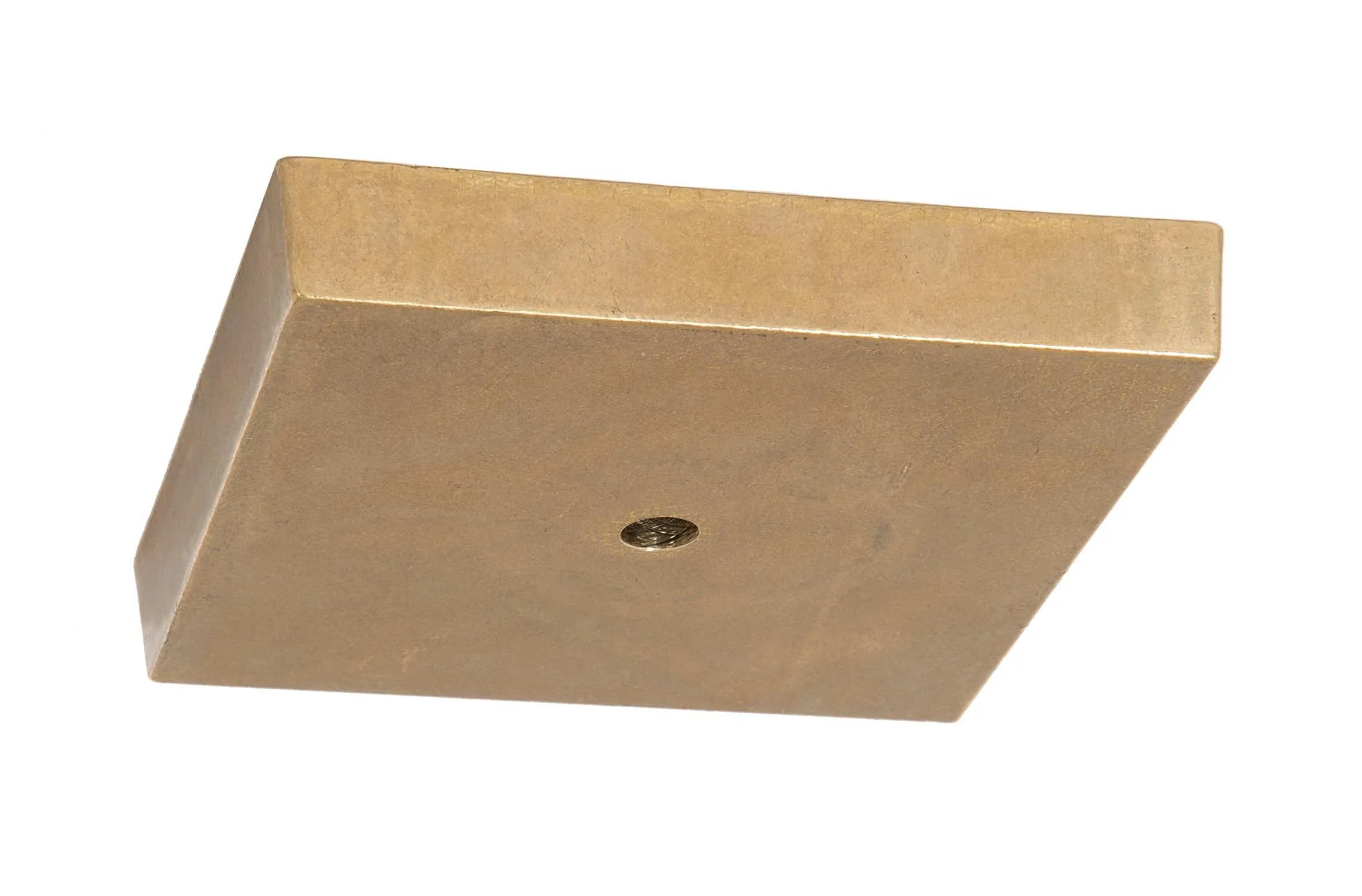 5 Inch Diameter Square Top Quality Unfinished Die Cast Brass Canopy or Backplate, 1/8 IP Slip (11765U)