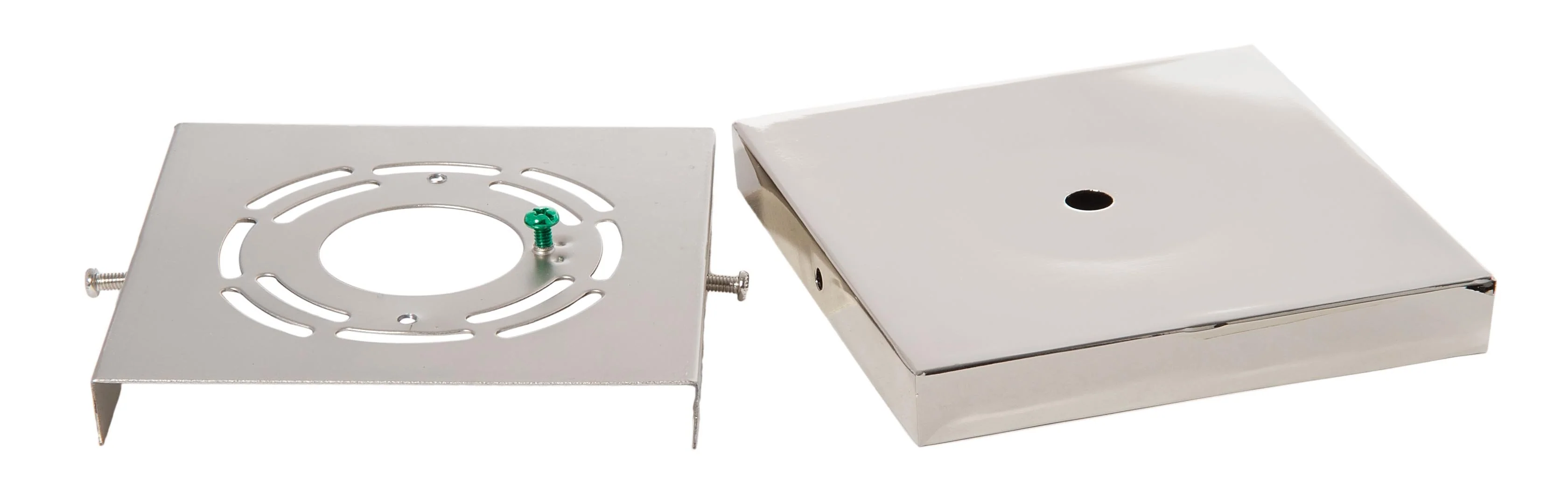 5 Inch Square Polished Nickel Steel Side Mounting Canopy with Hardware Set (11763N) - Image 3