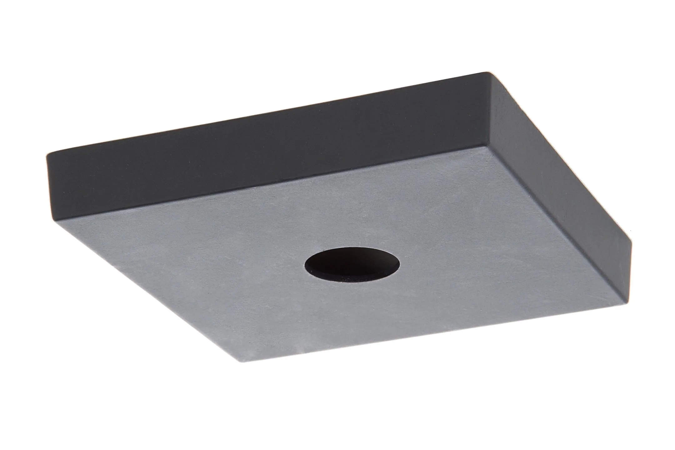 5 Inch Square Satin Black Cast Iron Canopy, No Bar Holes (11764BK)