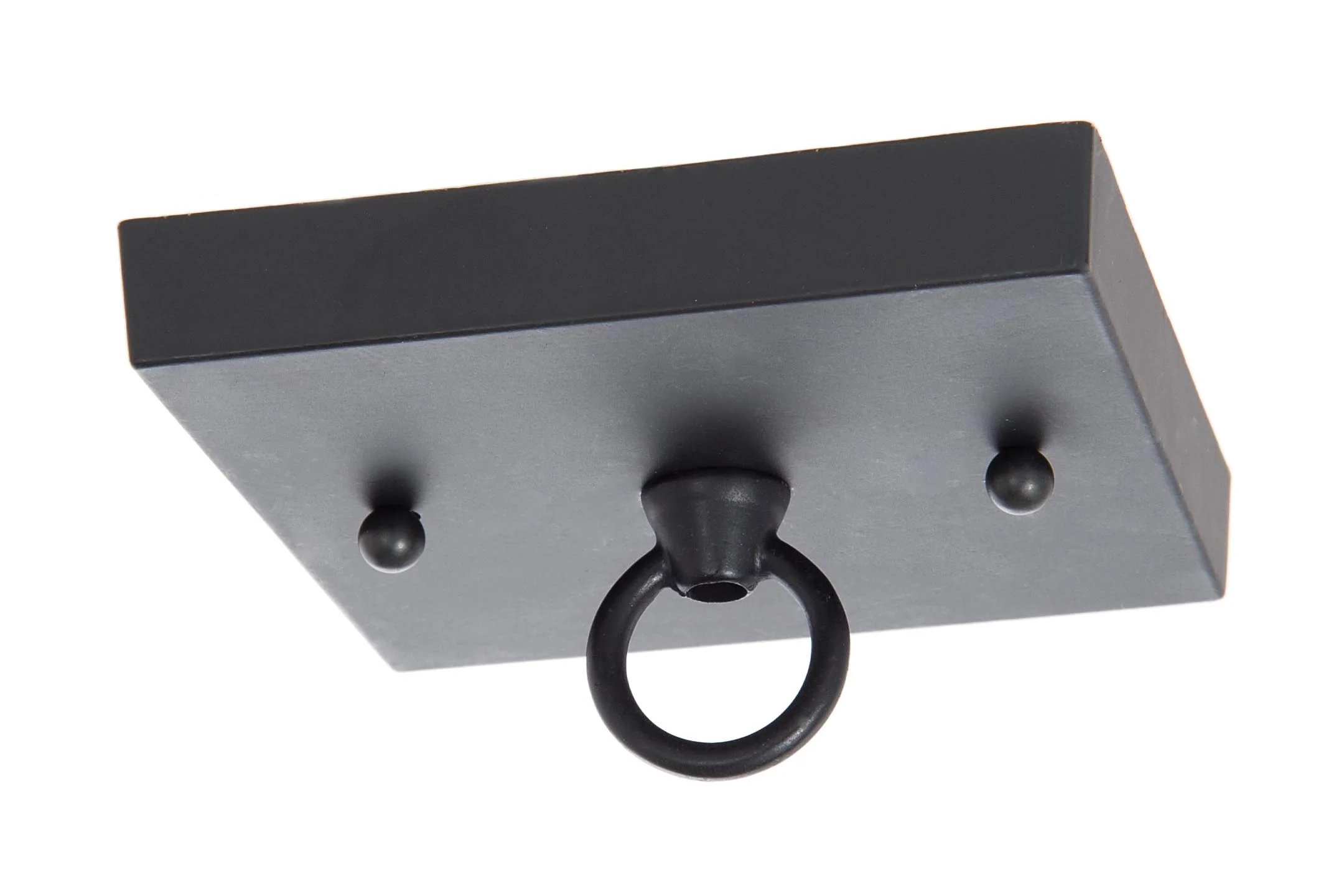 5 Inch Square Satin Black Cast Iron Canopy with Hardware Kit (11765SL)