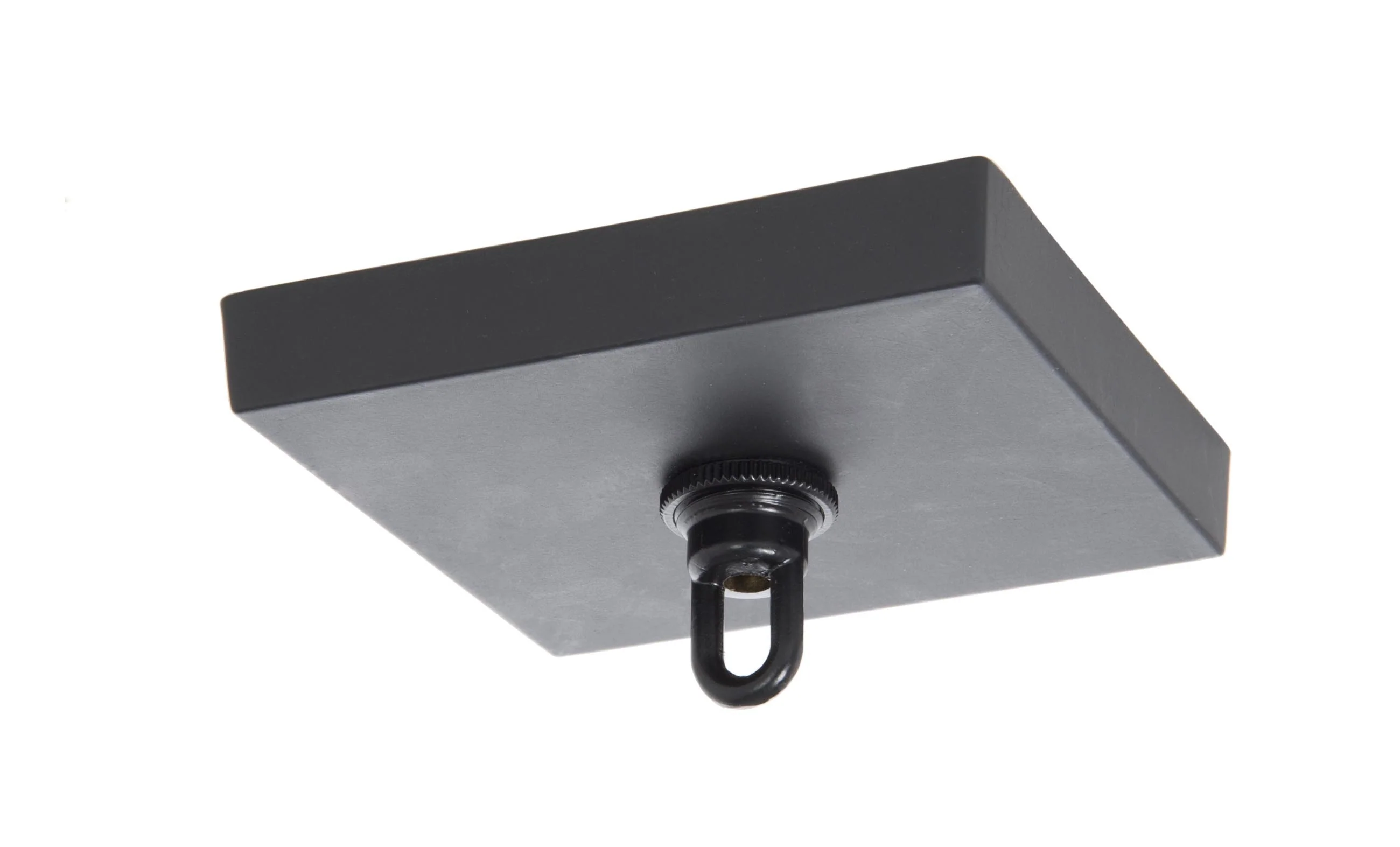 5 Inch Square Satin Black Cast Iron Canopy with Mounting Hardware Kit (11764SS)
