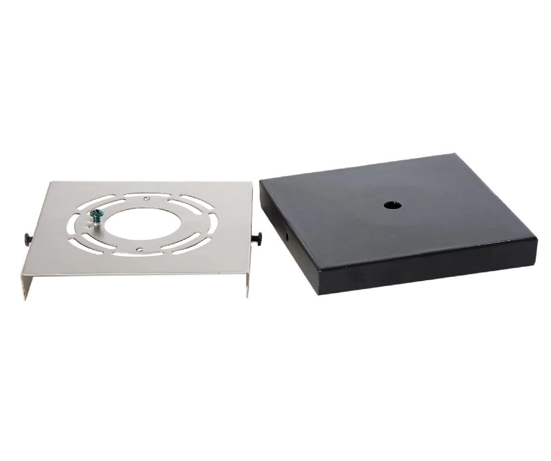 5 Inch Square Satin Black Steel Canopy with Two Hardware Parts (11763BK) - Image 3
