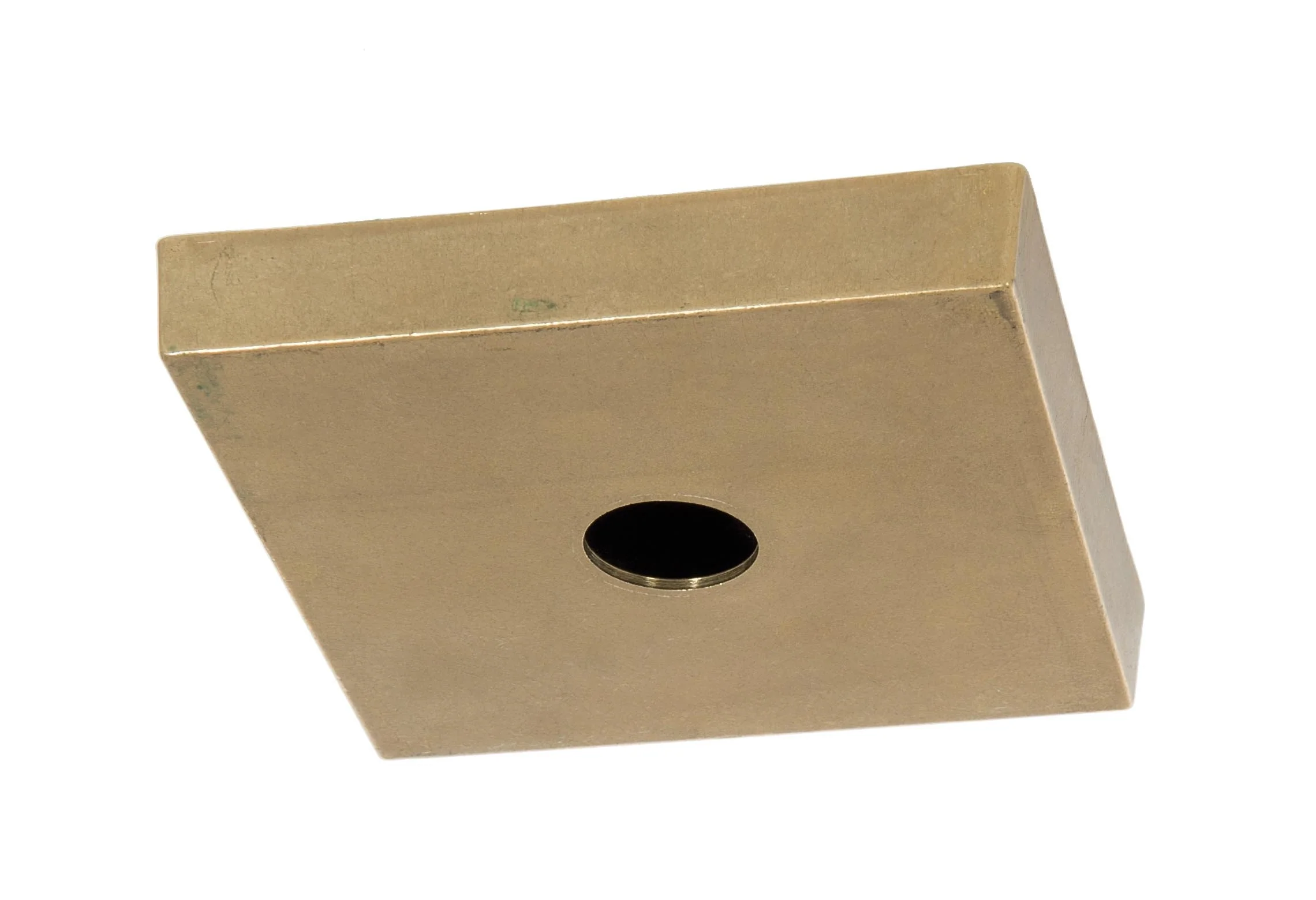 5 Inch Square Unfinished Heavy Die Cast Brass Canopy, No Bar Holes (11764U)