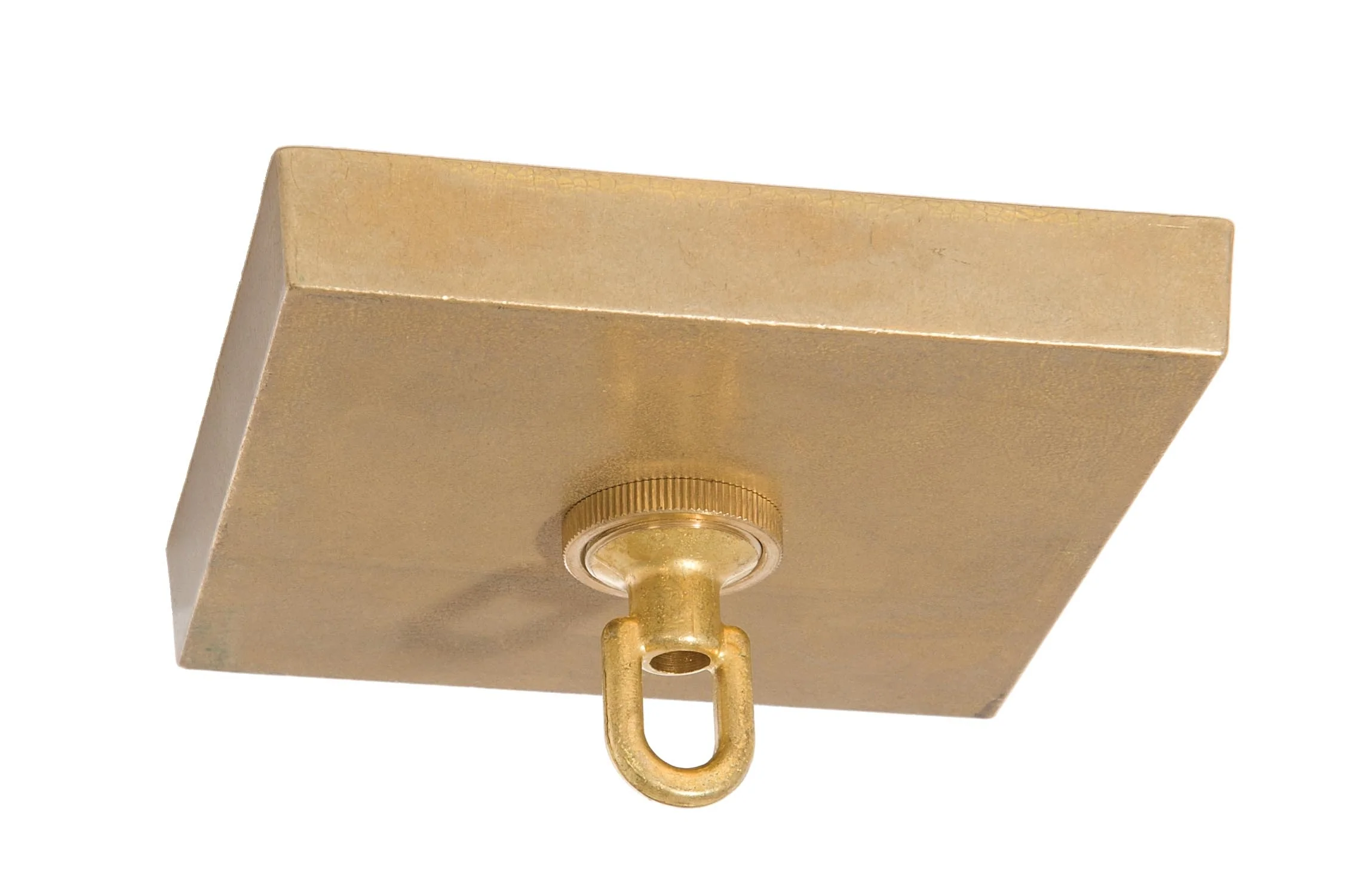 5 Inch Top Quality Die Cast Brass Canopy With Screw Collar Loop & Ceiling Hardware, Unfinished (11768U)