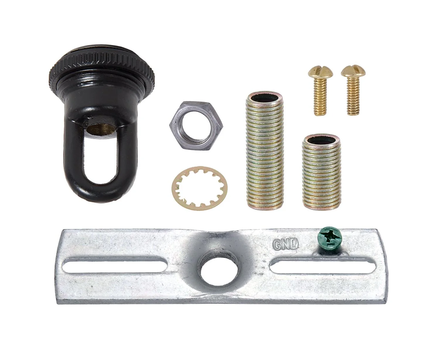 6-1/4 Inch Diameter Satin Black Steel Canopy with Mounting Hardware Kit (11464BKS) - Image 2