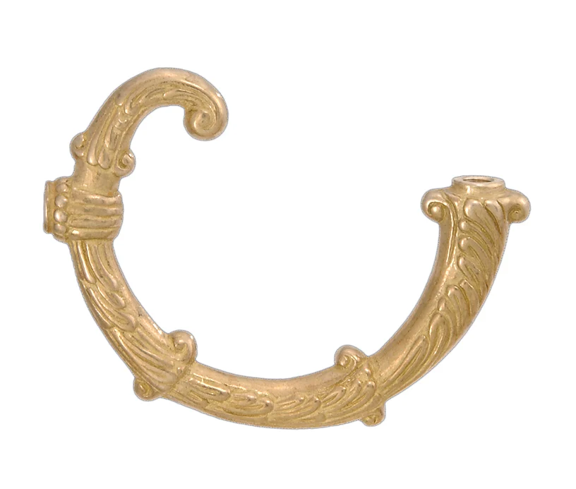 6 1/4" X 4" Cast Brass Lamp or Fixture Arm (11940U)