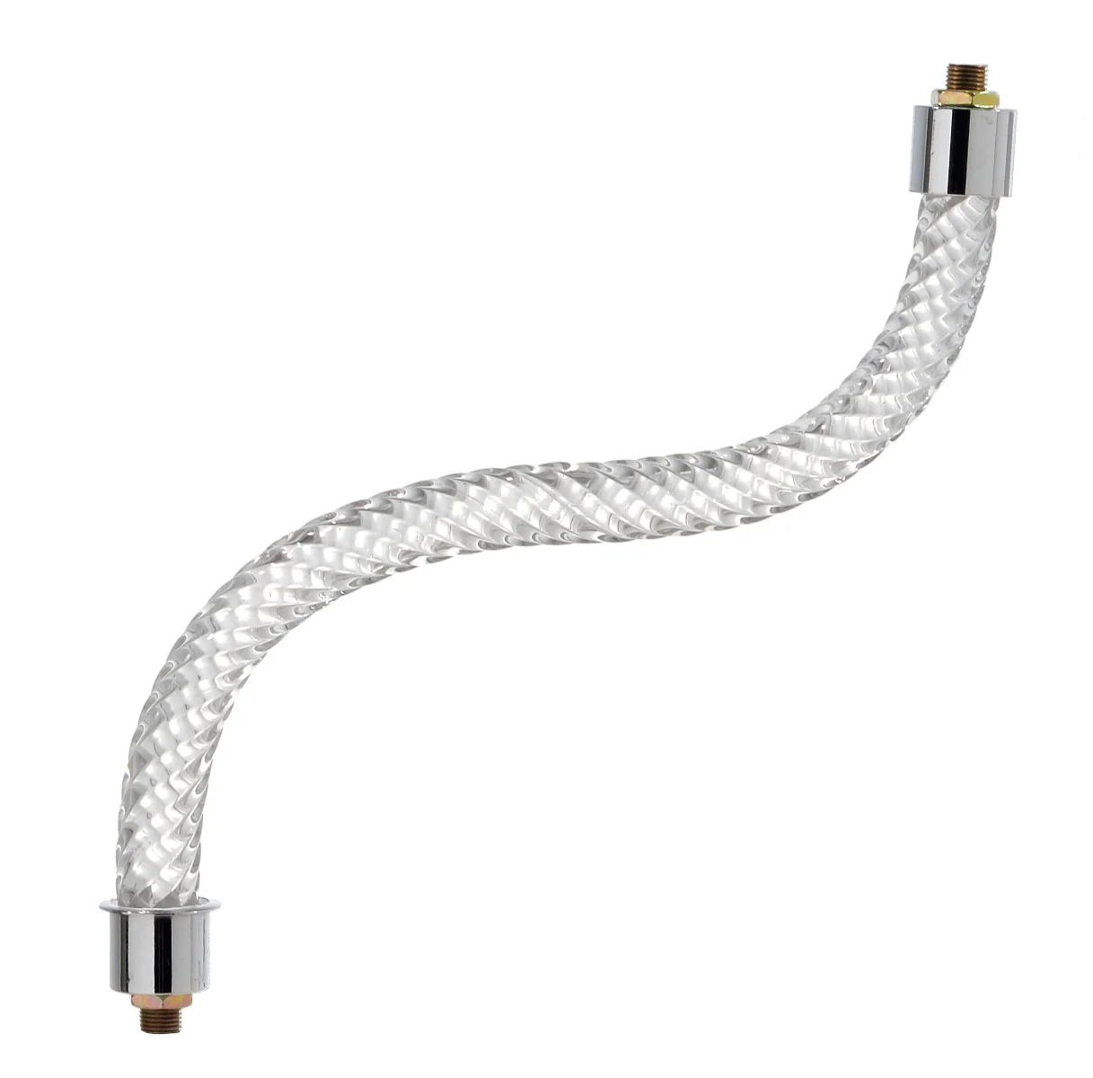 6" - 8" Rope Pattern Glass Chandelier Arm (11902) - Image 2