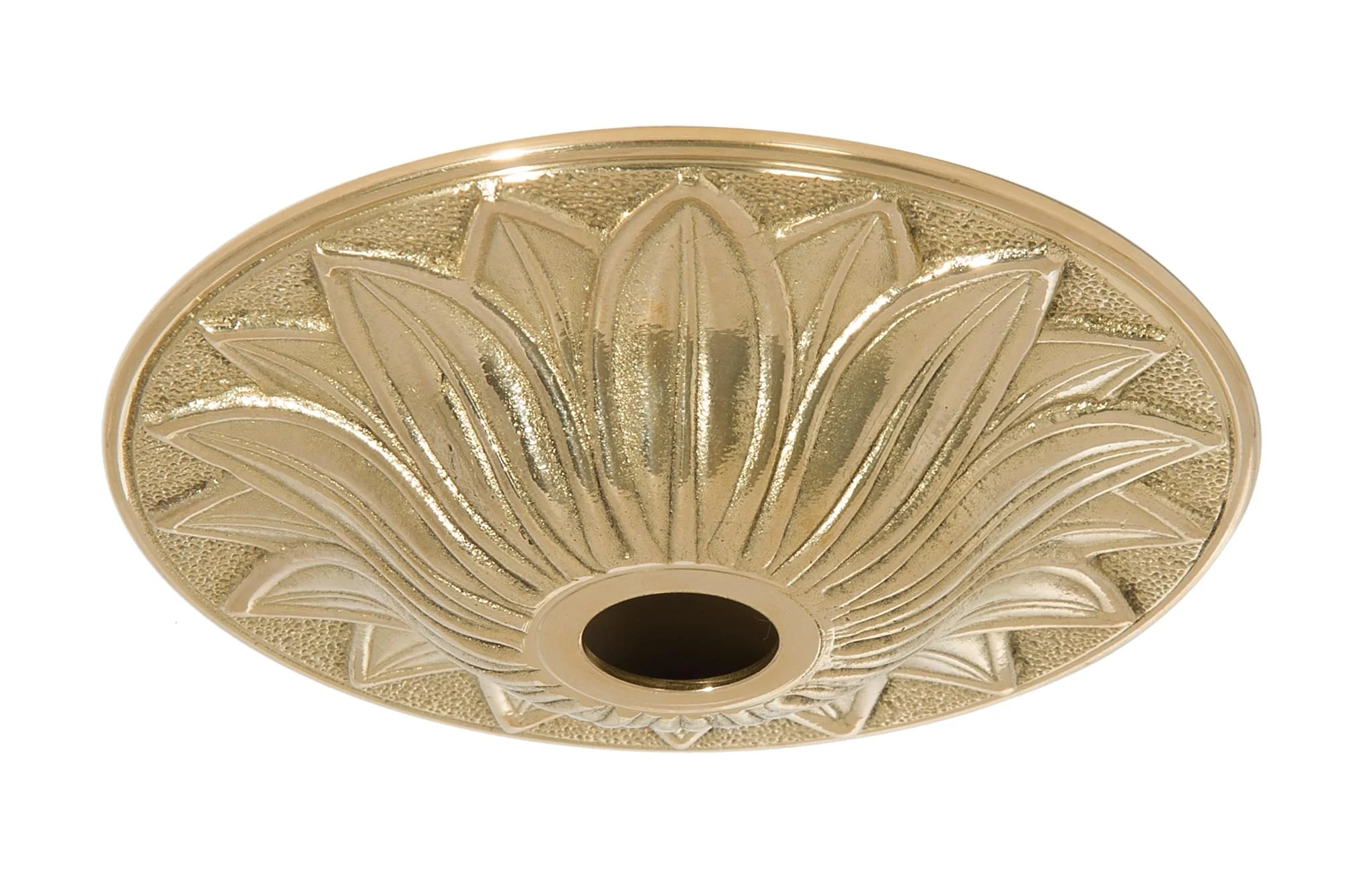 6-3/8 Inch Diameter Unfinished Detailed Cast Brass Canopy (11432U)