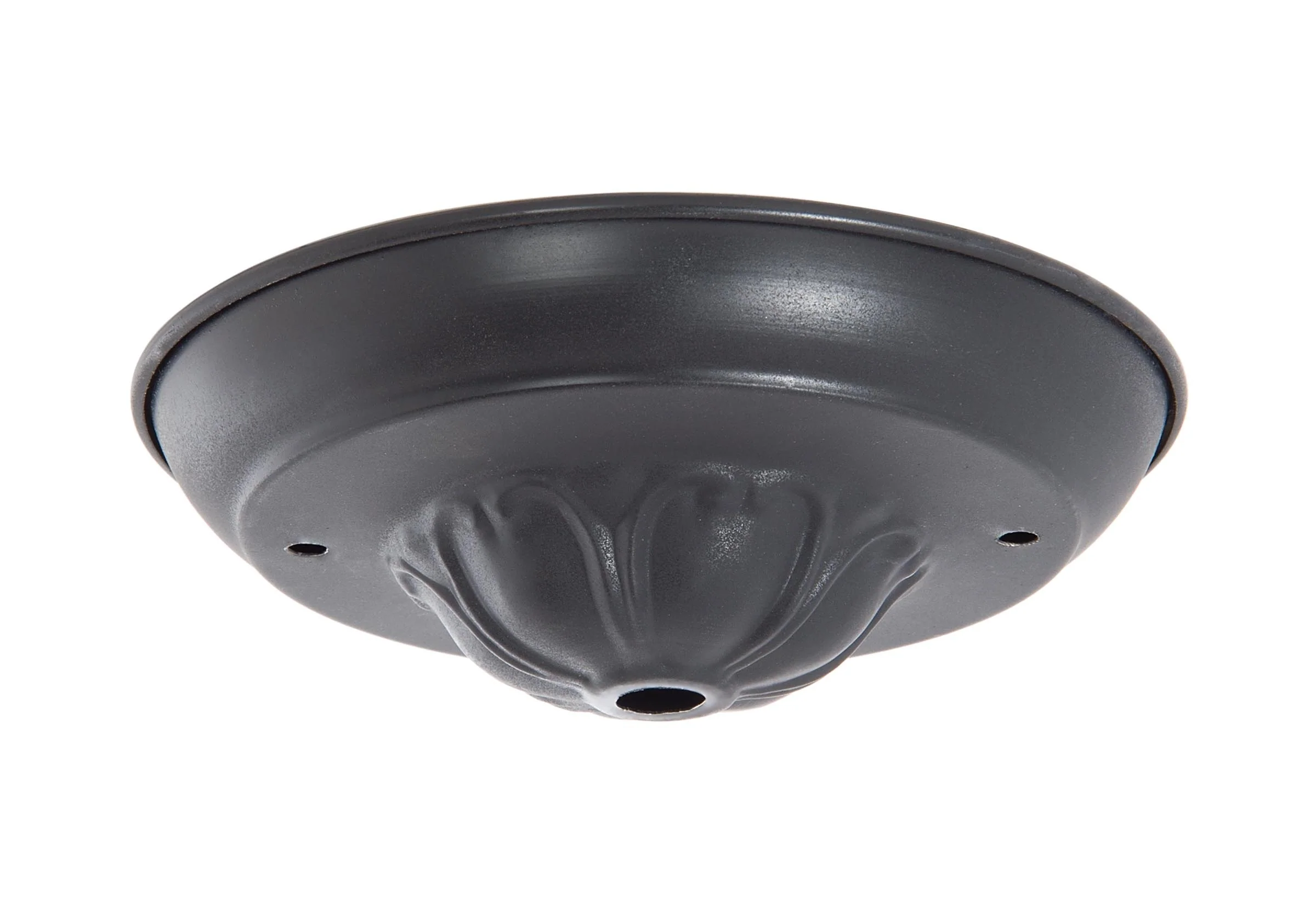 6-9/16 Inch Diameter Satin Black Steel Canopy (11466BK)