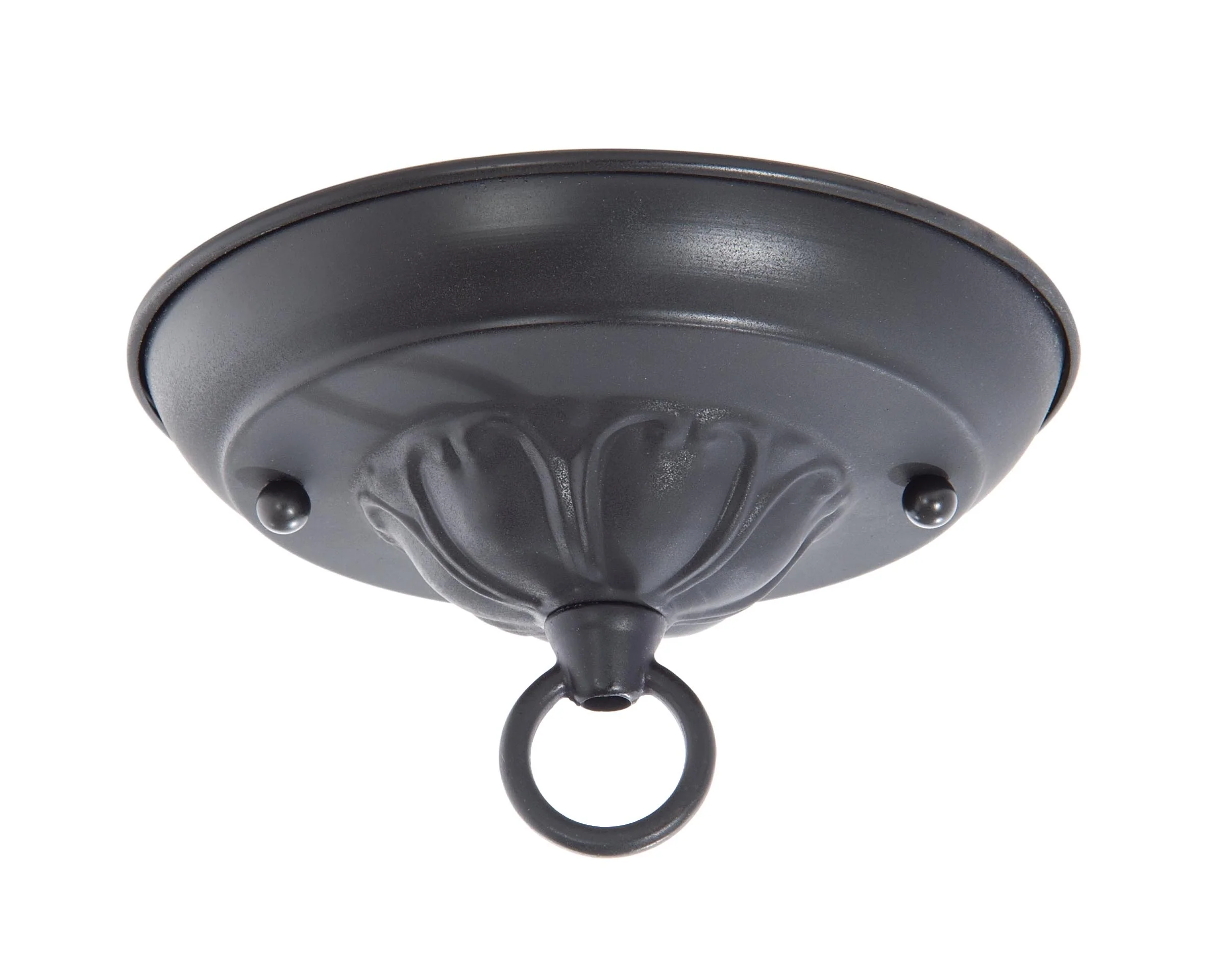 6-9/16 Inch Diameter Satin Black Steel Canopy with Hardware Kit (11466BKL)